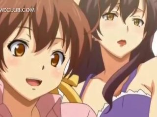 Adolescent 3d l'anime nana combats sur une grand bite