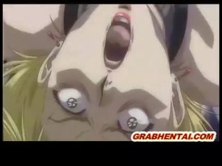 Blonde hentai superior brutally tentacles fucked