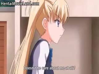 Nemravné pohlavne vzbudilo blondýna veľký boobed anime med part5