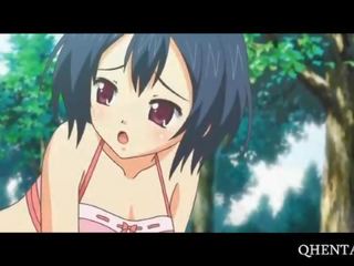Hentai honey slit fucked in a pool outdoor