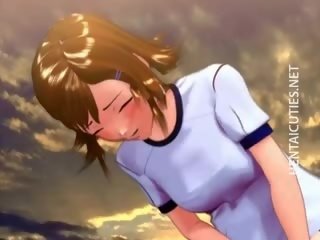 Captivating 3d anime piękno dostaje pieprzony na dworze
