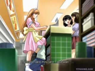 Séduisant grand mésange hentaï l'anime vierge sis vissée en cr