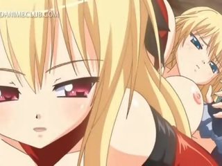 3d anime sixtynine med blond utrolig lesbisk tenåringer