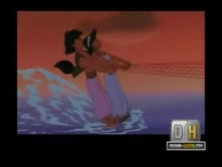 Aladdin 섹스 클립 바닷가 성인 비디오 와 재스민 속