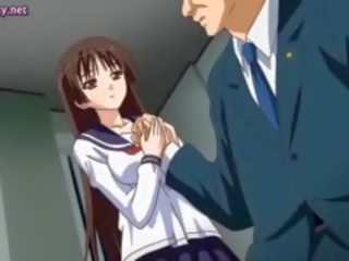 Anime teenie skrudd av henne lærer