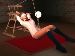 L'anime x évalué film esclave en cordes submitted à sexuel taquineries