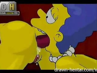 Simpsons bayan video - bukkake gangbang