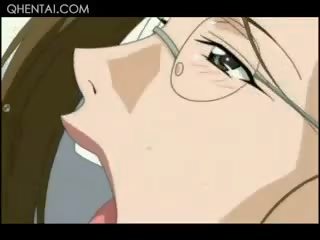 Nasty Hentai Teacher In Glasses Having Hardcore Anal x rated clip