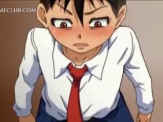 Anime skole skjønnhet kuse teased med en slikk opp skjørtet