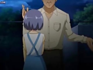 Anime femme fatale gauna mažas papai trinamas